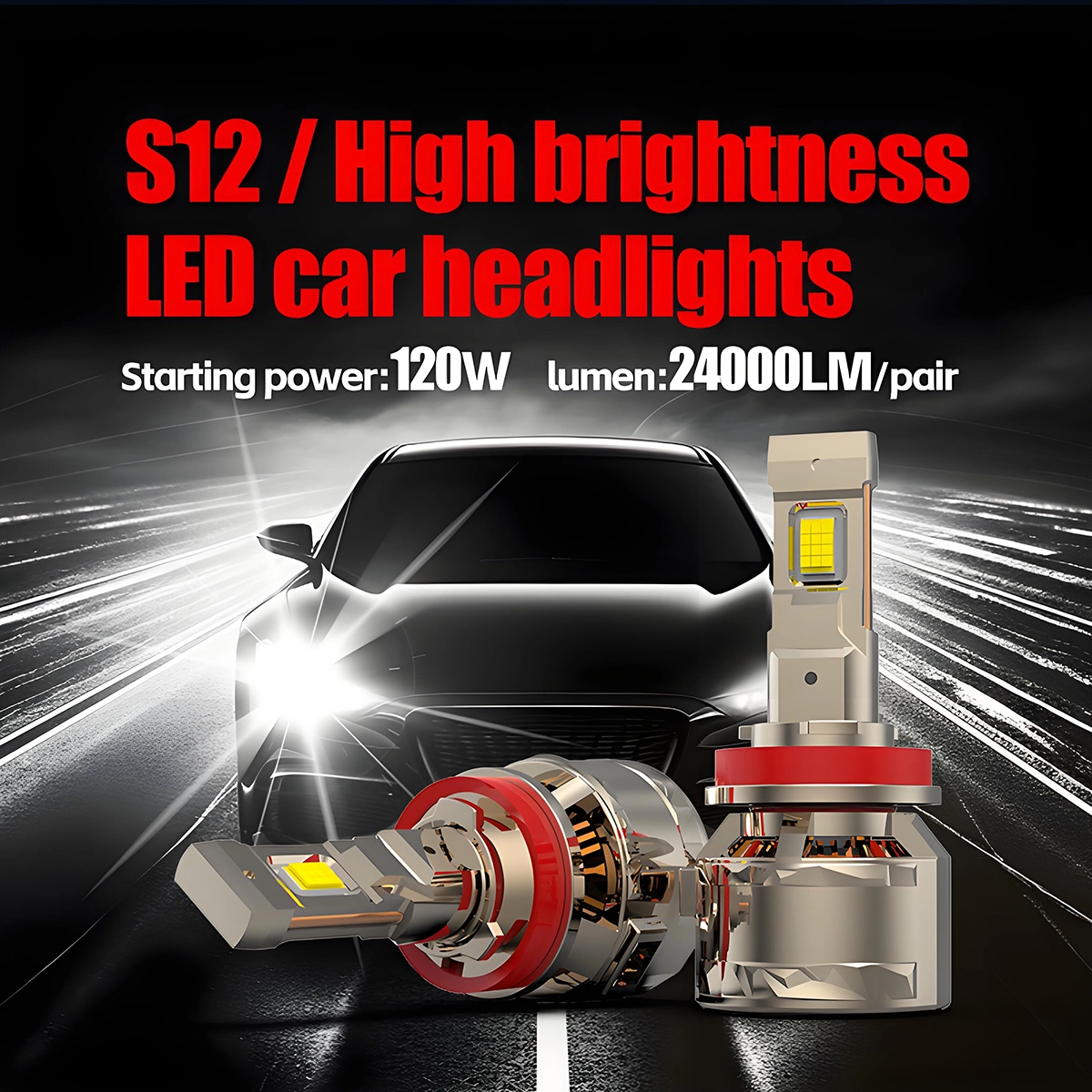 High-Power LED Automotive Laser Headlights