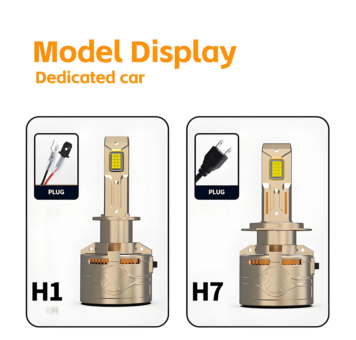 Super Bright 6-Copper-Tube Automotive LED Headlights