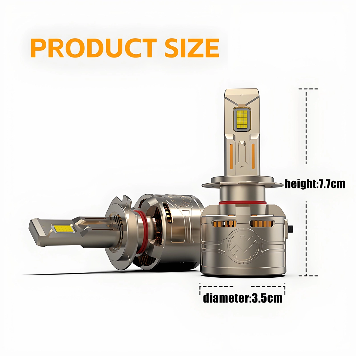 Super Bright 6-Copper-Tube Automotive LED Headlights